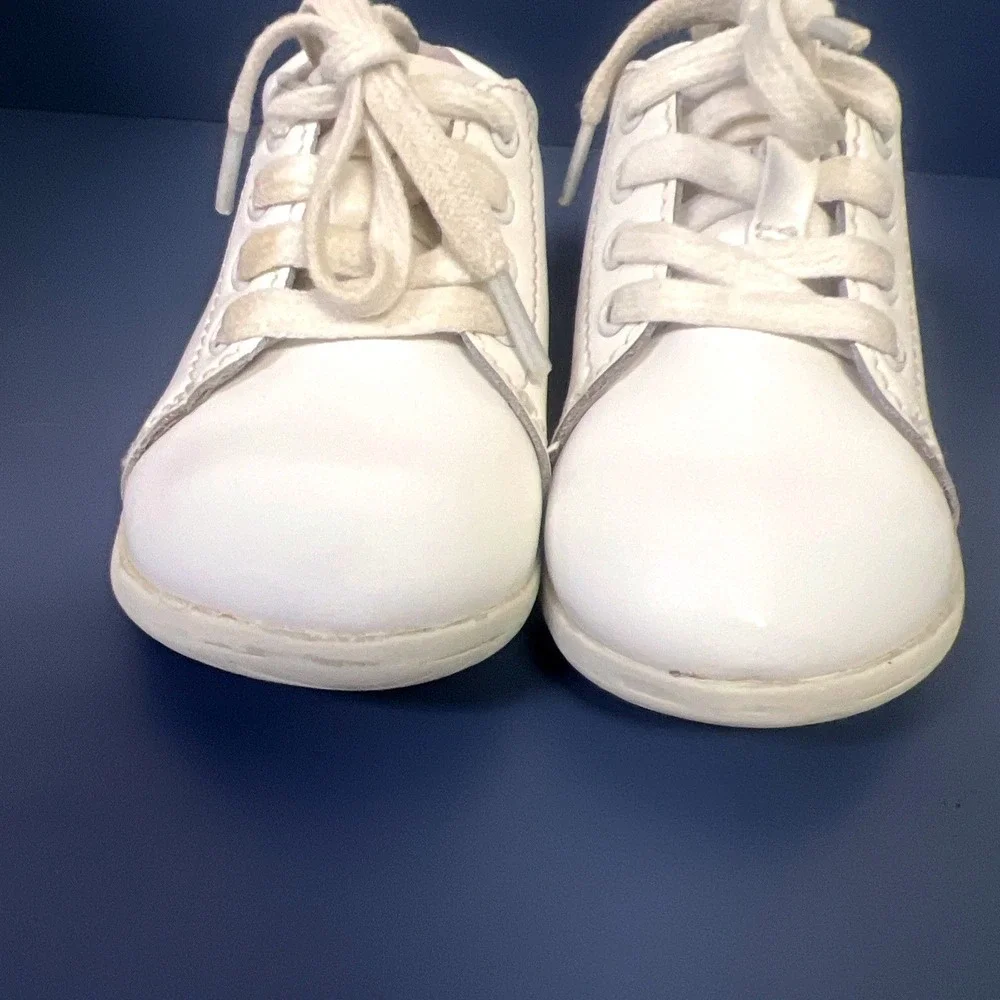 Stride Rite White Elliot Baby Toddler Walking Shoes Boys‎ 4.5W EUC